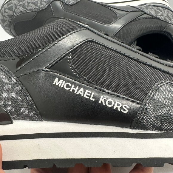 ⭐MICHAEL KORS Wilma Trainer Sz 10 Women shoes Casual Sneakers Black 49S1WIFS1D⭐ - Picture 9 of 10
